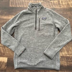 Patagonia better sweater gray 1/4 zip fleece pullover jacket small * read